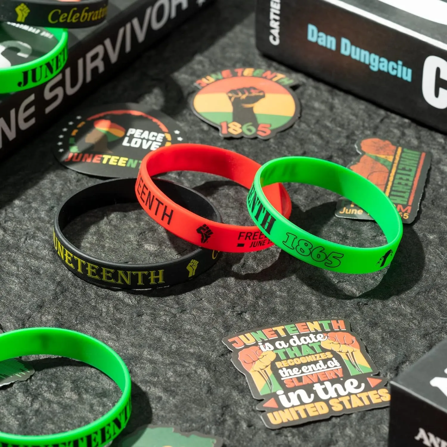 Wholesale 20pcs Freedom Day Black Juneteenth Bracelet