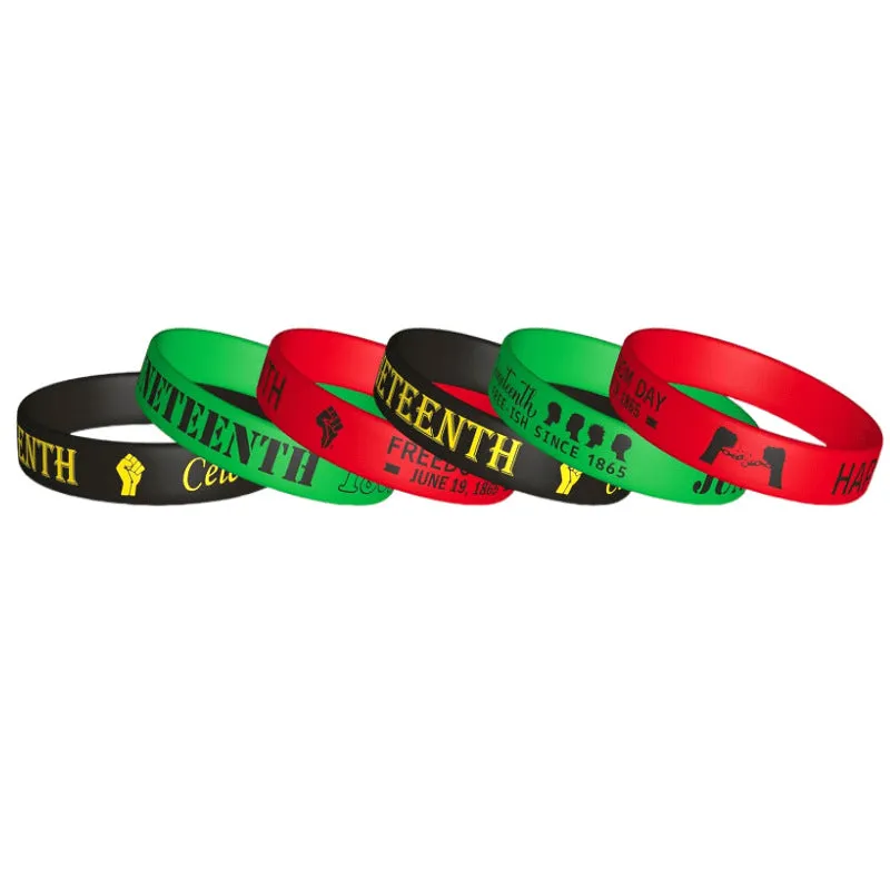 Wholesale 20pcs Freedom Day Black Juneteenth Bracelet