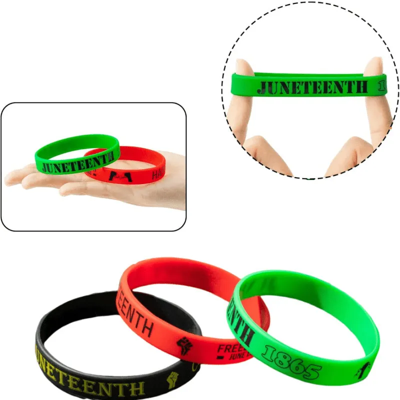 Wholesale 20pcs Freedom Day Black Juneteenth Bracelet
