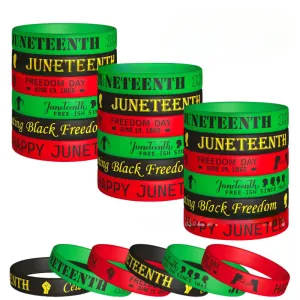 Wholesale 20pcs Freedom Day Black Juneteenth Bracelet