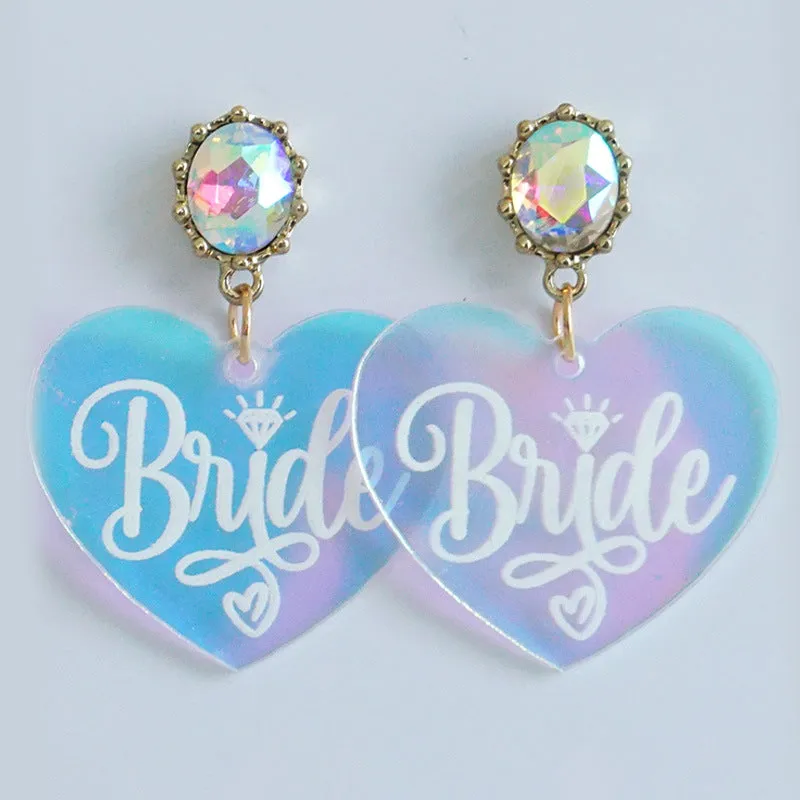 Wholesale 2pairs/pack Beautiful Floral Pearl Laser Bright Party Earrings