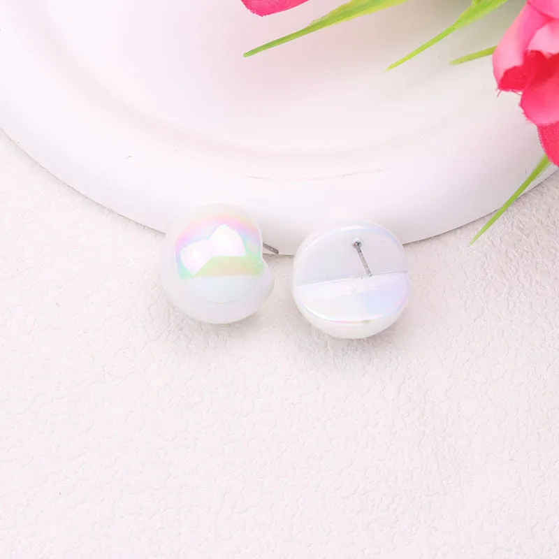 Wholesale 2pairs/pack Colorful Beanie Acrylic Earrings