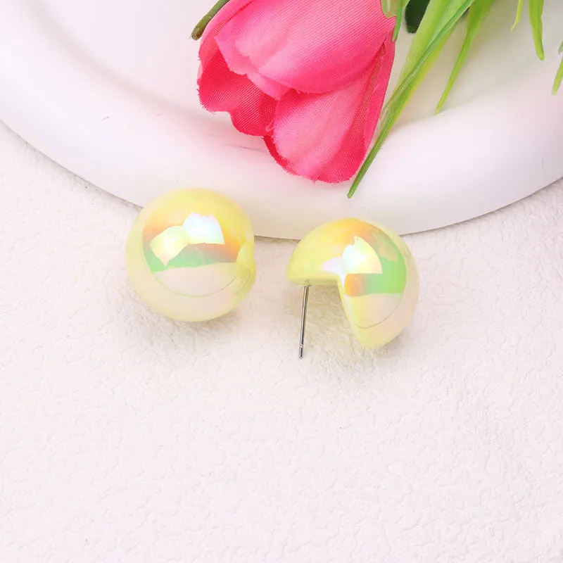 Wholesale 2pairs/pack Colorful Beanie Acrylic Earrings