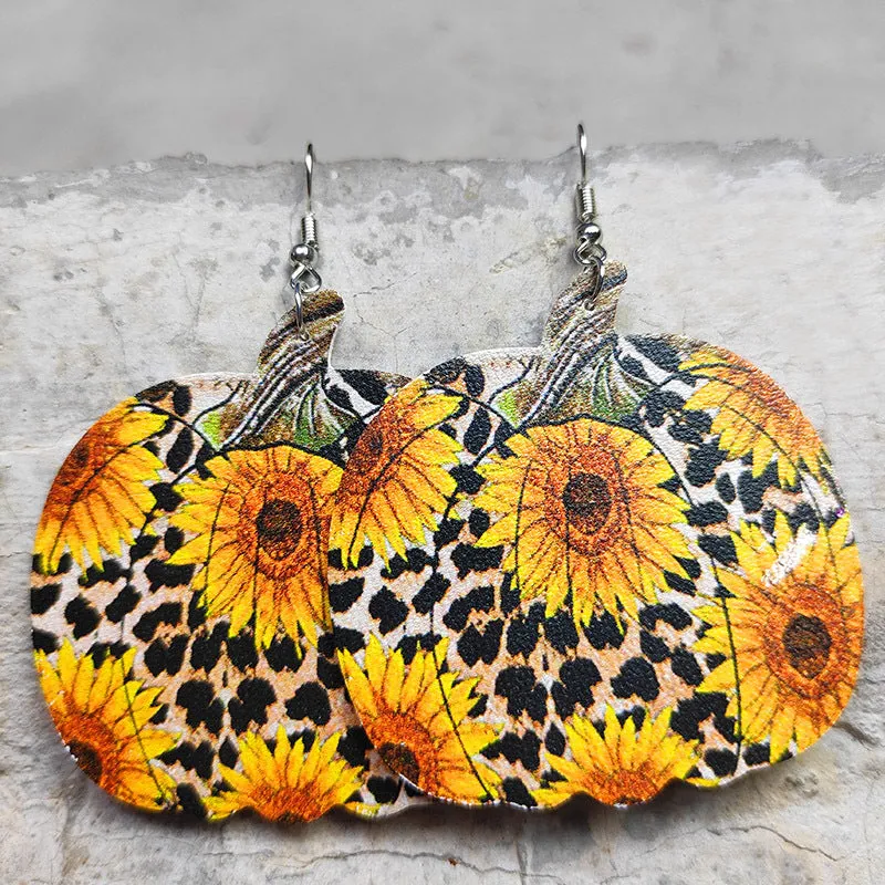 Wholesale 2pairs/pack Cross Drop Shape Western Cowboy Leather Earrings