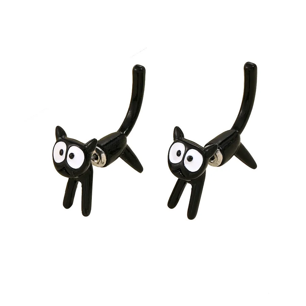 Wholesale 2pairs/pack Cute Kitten Simple Detachable Earrings