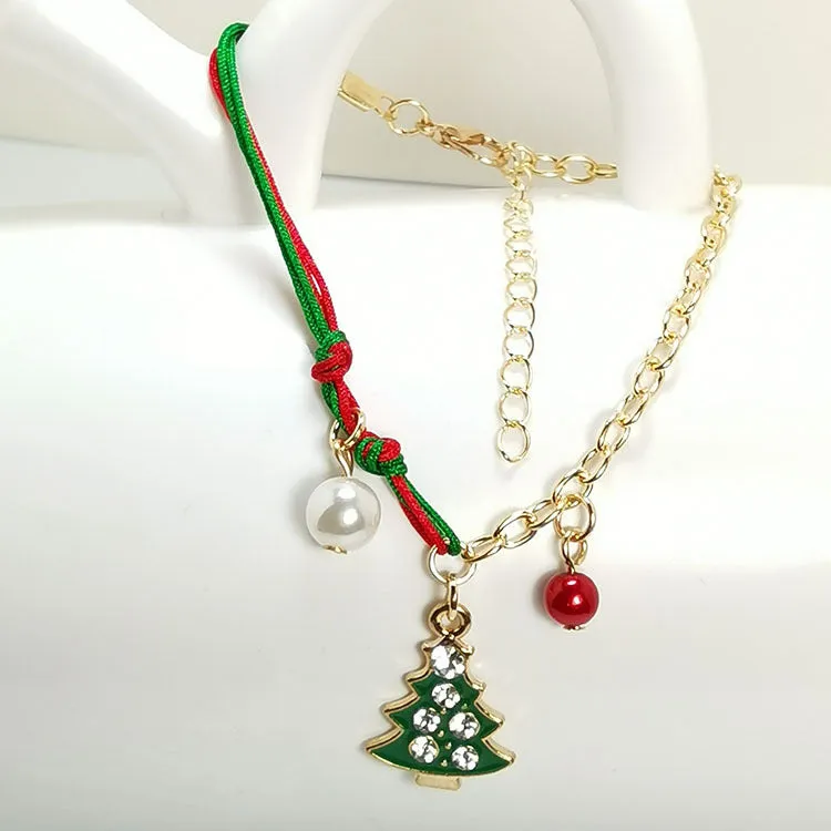 Wholesale 2PCS Christmas Elk Snowman Alloy Bracelet