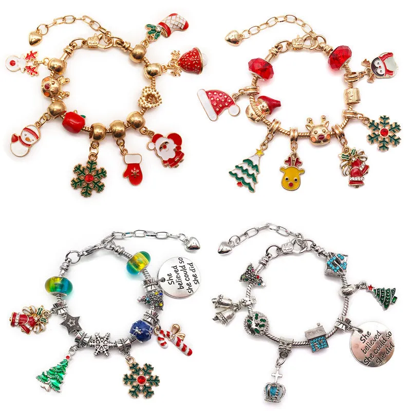 Wholesale 2PCS Christmas Kids Alloy Bracelet