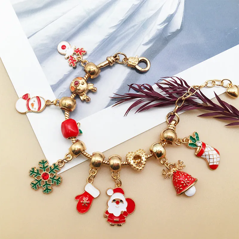Wholesale 2PCS Christmas Kids Alloy Bracelet