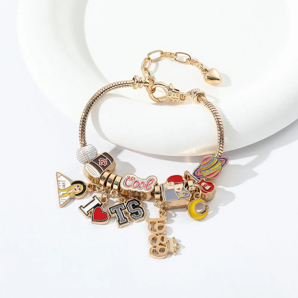 Wholesale 2PCS Diy Letter Alloy Bracelet