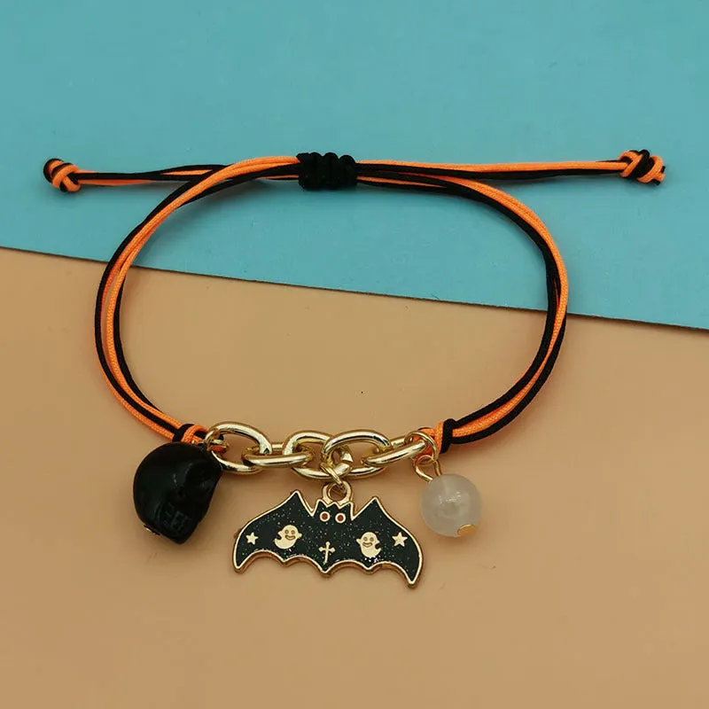 Wholesale 2PCS Halloween Glow Hand Alloy Bracelet