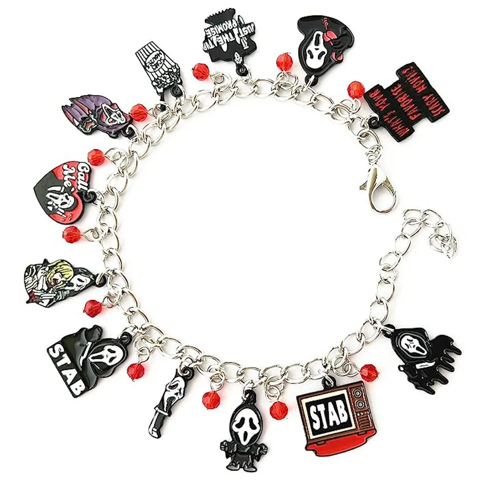 Wholesale 2PCS Halloween Pumpkin Head Spider Bat Ghost Alloy Bracelet