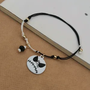 Wholesale 2PCS Halloween Pumpkin Skull Alloy Bracelet