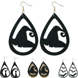 Wholesale 3 Pair/Pack Halloween Kitten Korean Velvet Spider Web Earrings