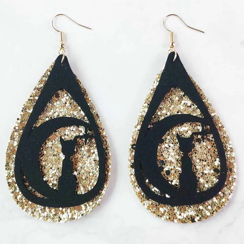 Wholesale 3 Pair/Pack Halloween Kitten Korean Velvet Spider Web Earrings