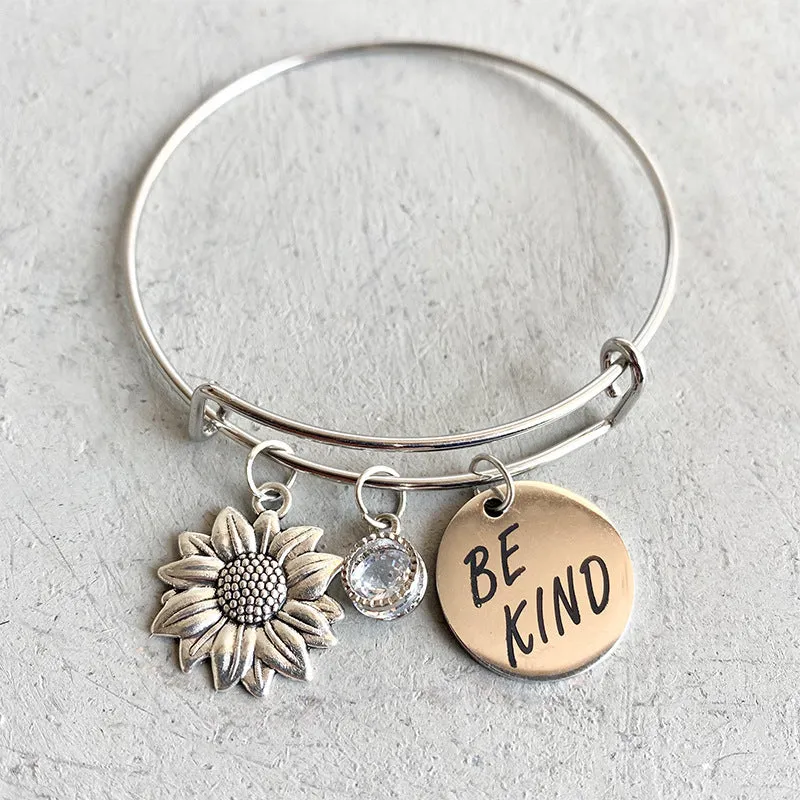 Wholesale 3pcs/pack Western Cowboy Style Sunflower Cactus Pendant Alloy Bracelet