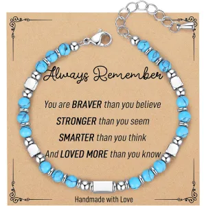 Wholesale 4MM Bohemian Couple Natural Stone Bracelet