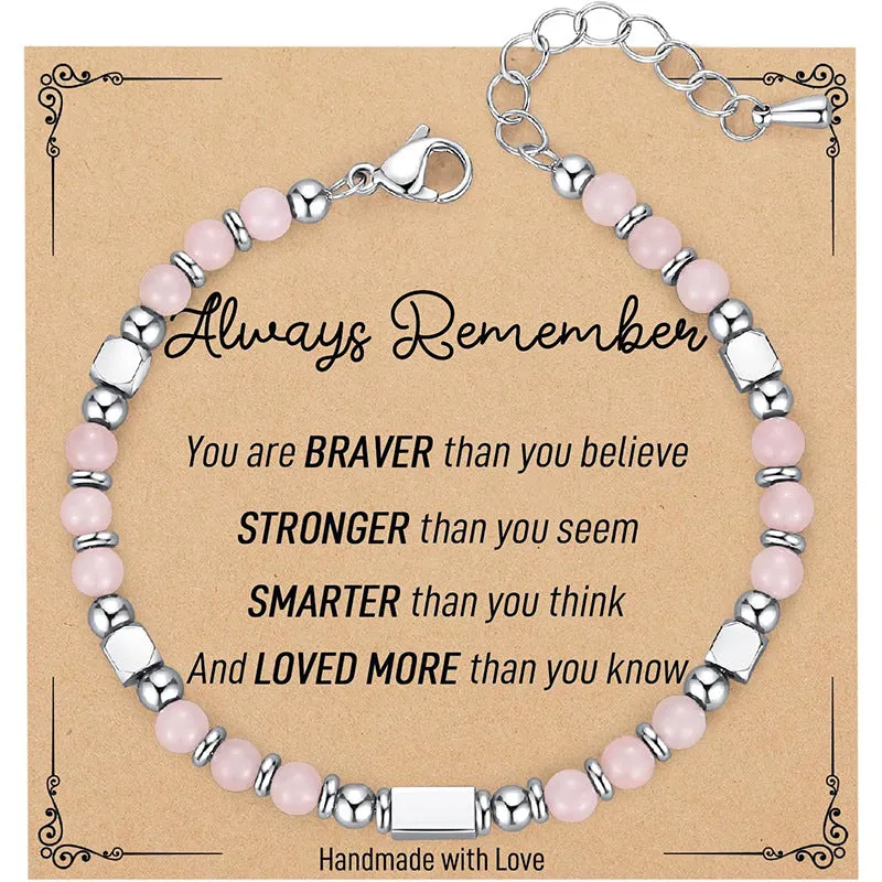 Wholesale 4MM Bohemian Couple Natural Stone Bracelet