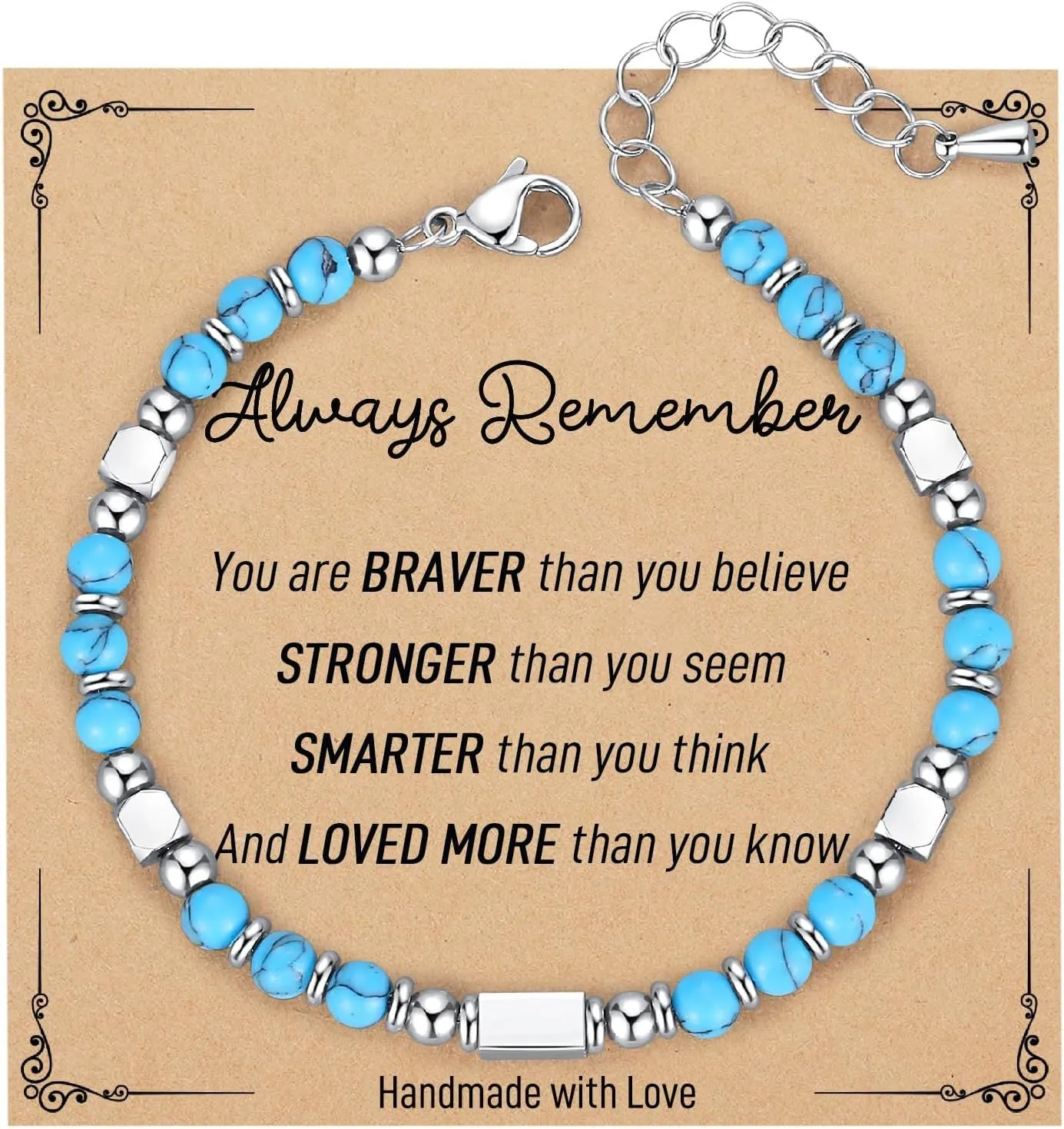 Wholesale 4MM Bohemian Couple Natural Stone Bracelet