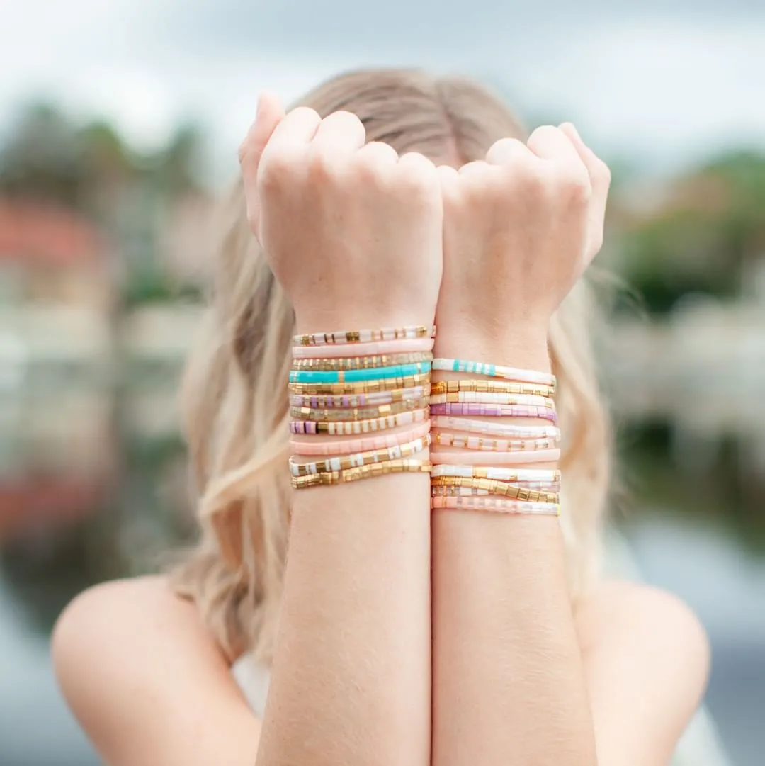 Wholesale 4mm colored polymer clay natural shell drop oil eye Bracelet