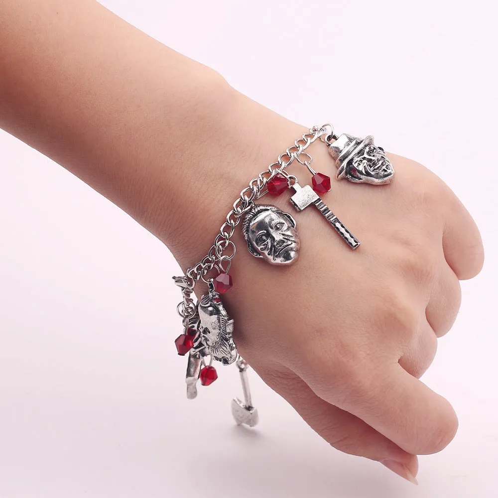 Wholesale 5PCS Black Friday Mask Alloy Bracelet