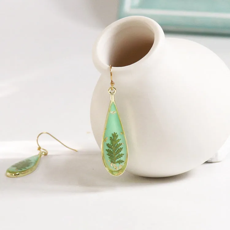 Wholesale 6pcs/pack Herbarium Resin Colorful Dried Flower Earrings
