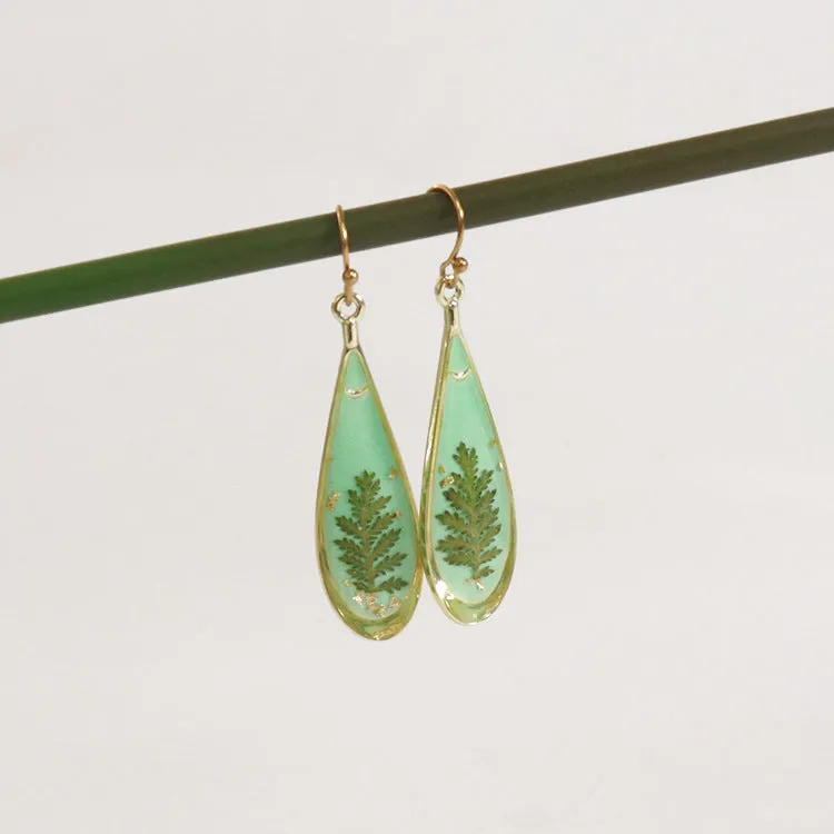 Wholesale 6pcs/pack Herbarium Resin Colorful Dried Flower Earrings