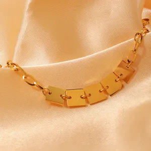 Wholesale 8k Gold Plated Fashion Square Bracelet