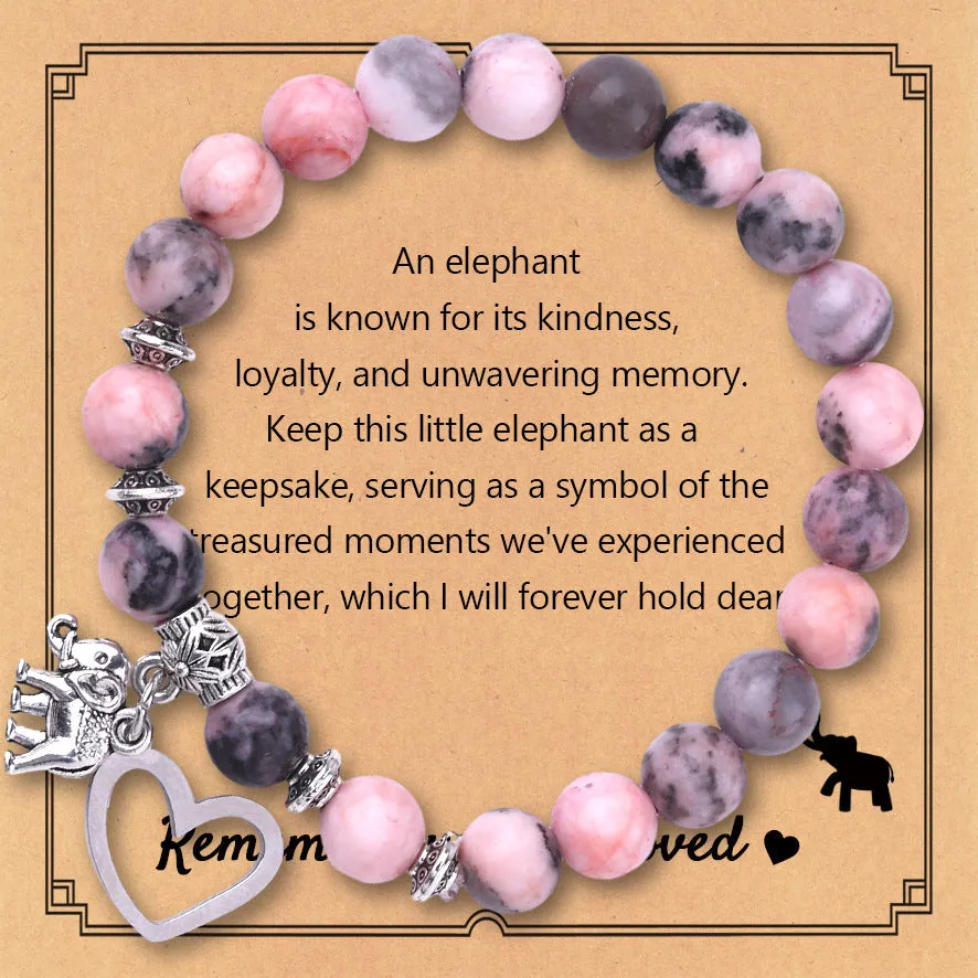 Wholesale 8mm Natural Pink Zebra Stone Beads Bracelet