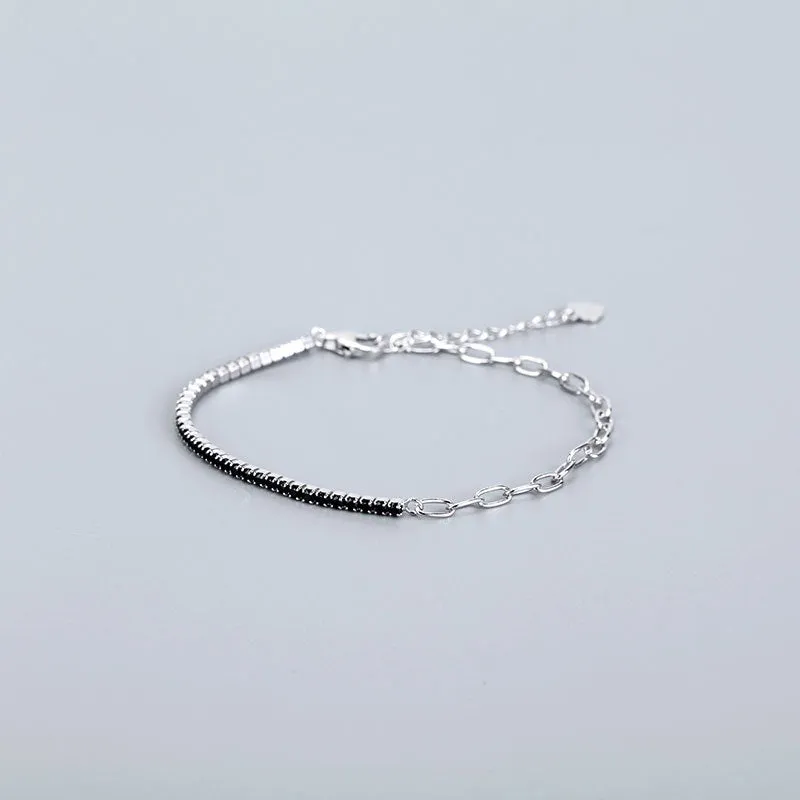 Wholesale 925 Pure Silver Haoshi Spliced Chain Bracelet