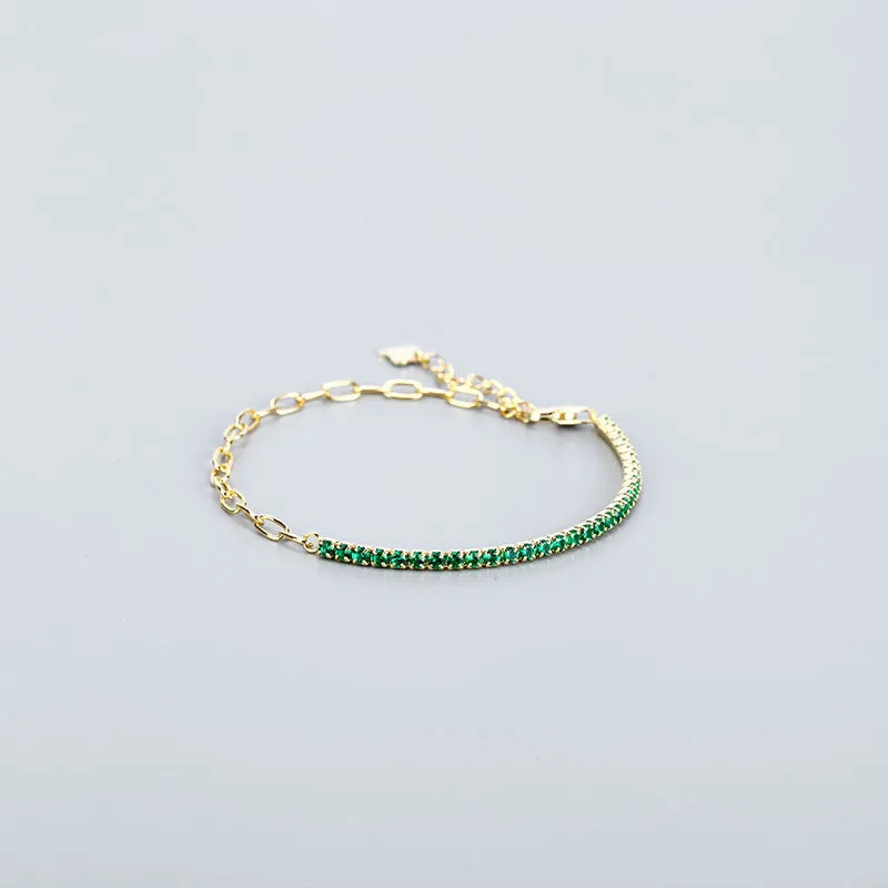 Wholesale 925 Pure Silver Haoshi Spliced Chain Bracelet