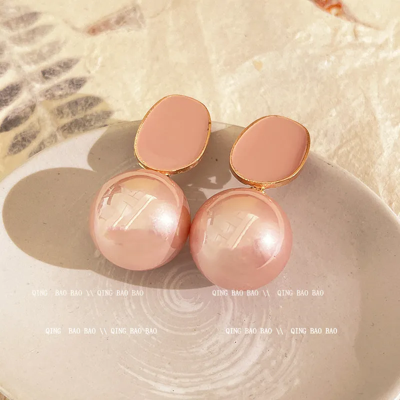 Wholesale 925 silver needle pearl vintage earrings