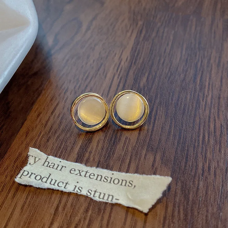Wholesale 925 silver needle pearl vintage earrings