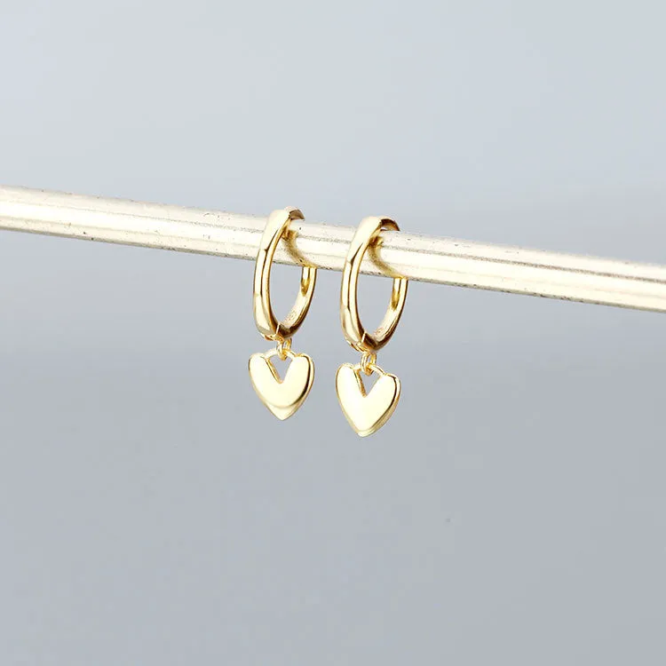 Wholesale 925 Sterling Silver Heart-shaped Earrings