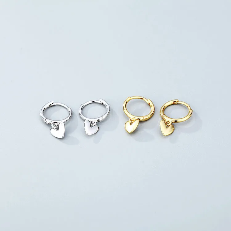 Wholesale 925 Sterling Silver Heart-shaped Earrings