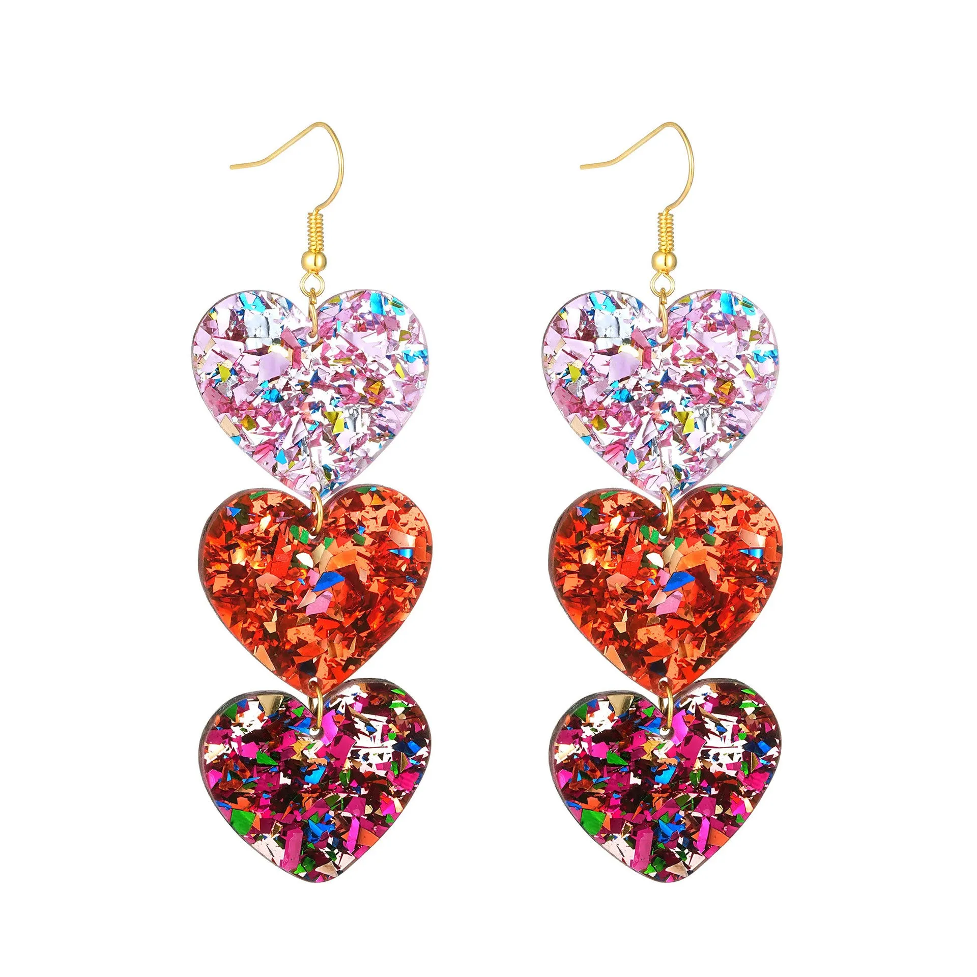 Wholesale Acrylic Earrings Valentine's Day Heart Earrings