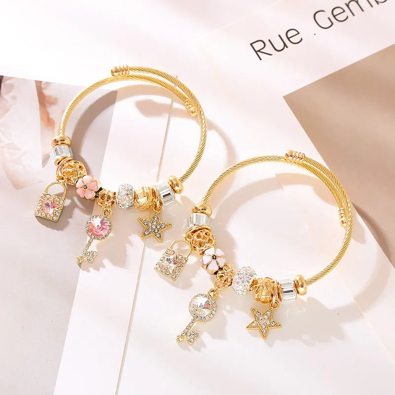 Wholesale Alloy Bead Adjustable Bracelets