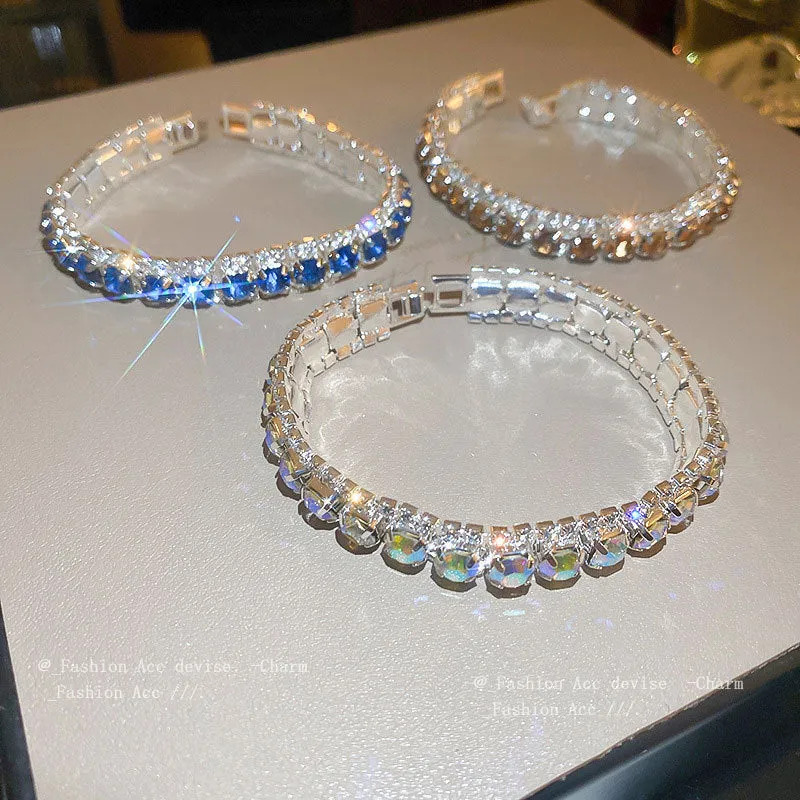 Wholesale Alloy Diamond Square Geometric Buckle Bracelet