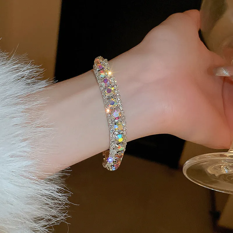 Wholesale Alloy Diamond Square Geometric Buckle Bracelet