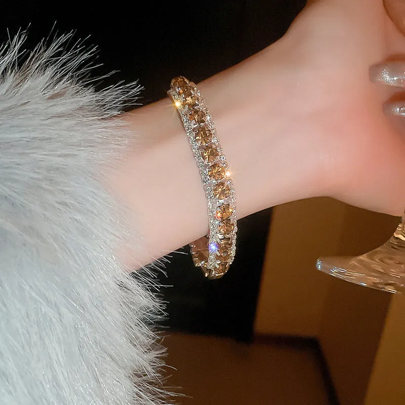 Wholesale Alloy Diamond Square Geometric Buckle Bracelet