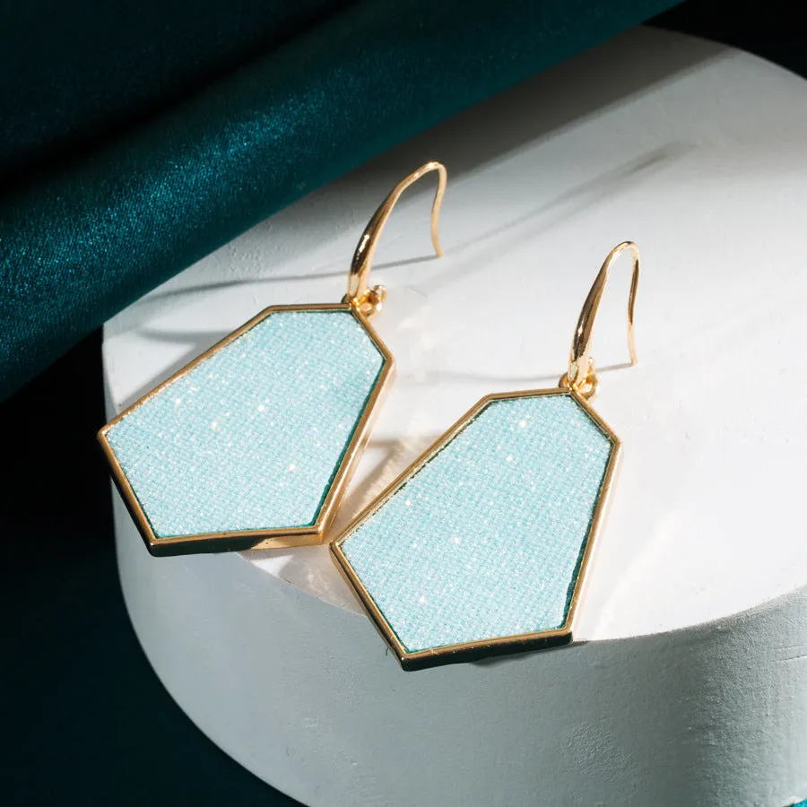 Wholesale Alloy Diamond Super Flash Leather Earrings