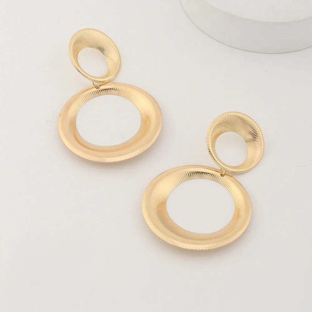 Wholesale Alloy Electroplated Drop-shaped Gourd Earrings