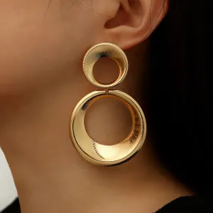 Wholesale Alloy Electroplated Drop-shaped Gourd Earrings