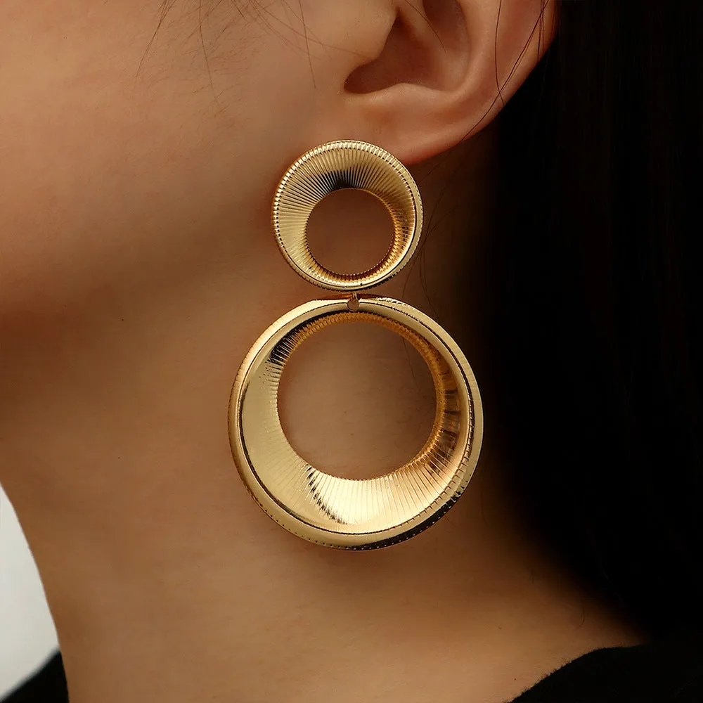 Wholesale Alloy Electroplated Drop-shaped Gourd Earrings
