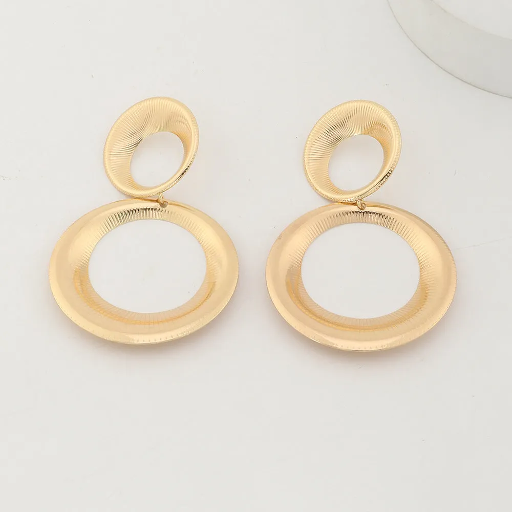 Wholesale Alloy Electroplated Drop-shaped Gourd Earrings