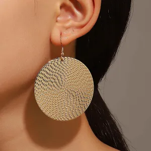 Wholesale Alloy Electroplated Round Ring Earrings