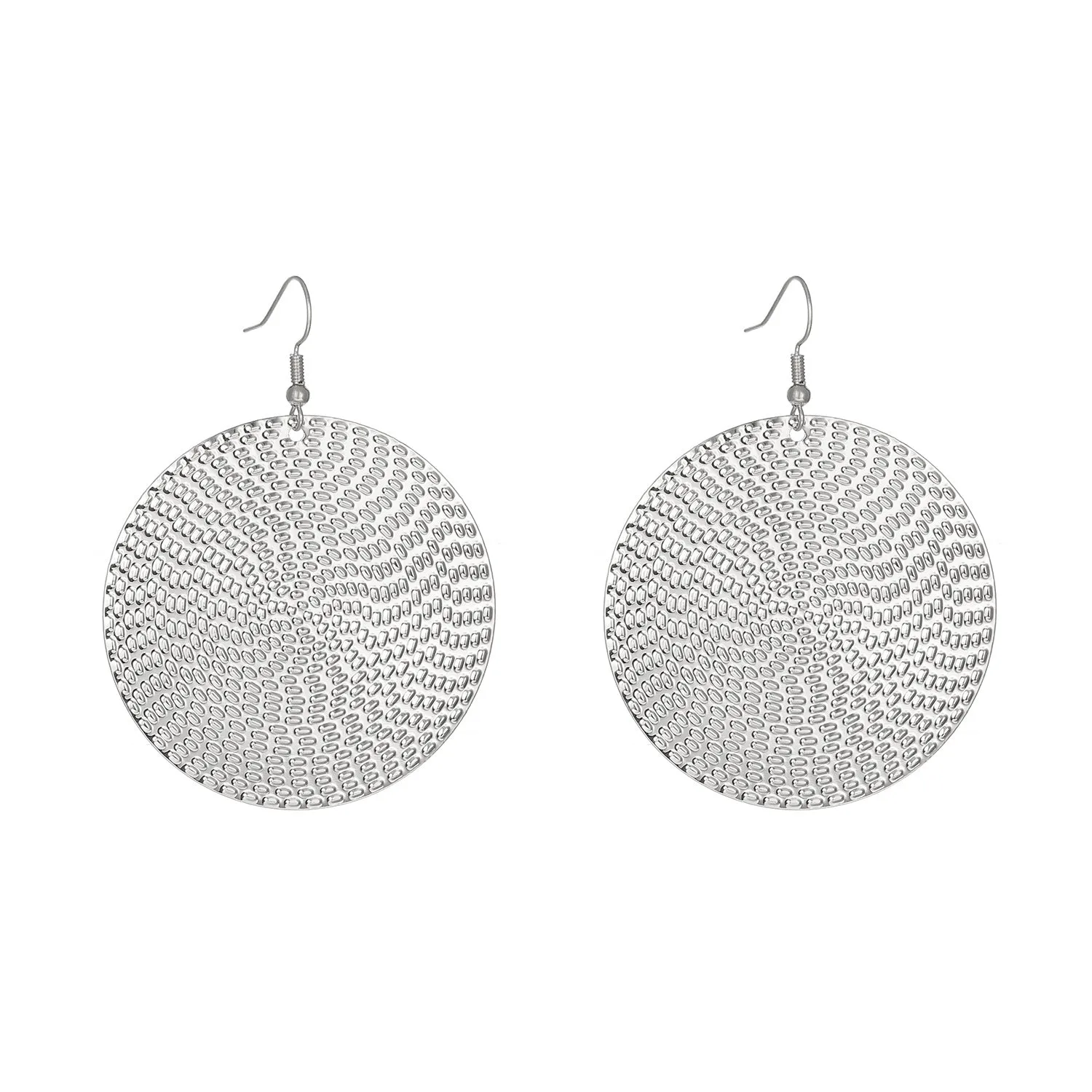 Wholesale Alloy Electroplated Round Ring Earrings