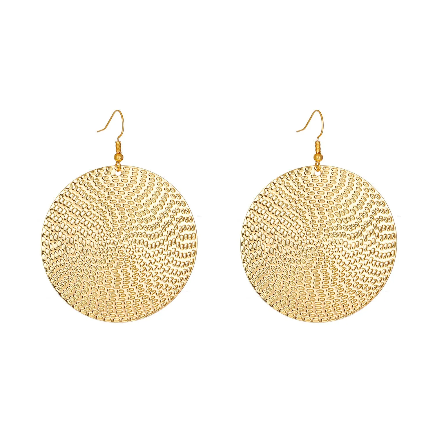 Wholesale Alloy Electroplated Round Ring Earrings