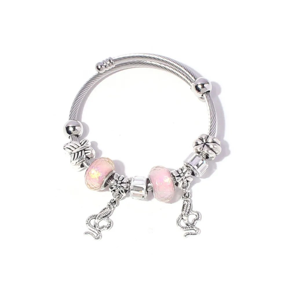 Wholesale Alloy Key Lock Pendant Bracelet