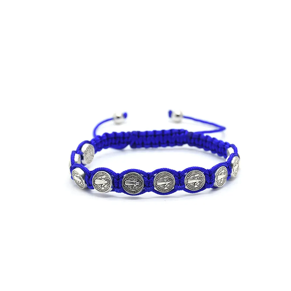 Wholesale Alloy Multicolor Braided Knot Rosary Beads Bracelet