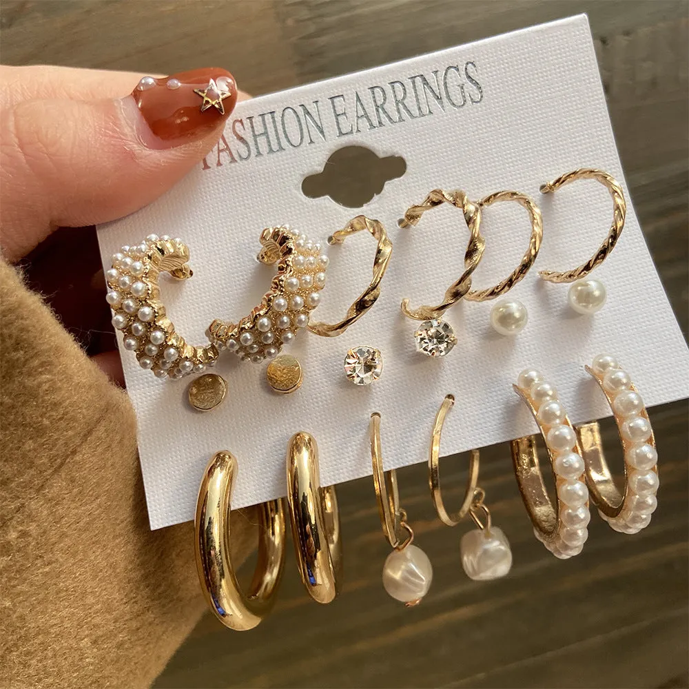 Wholesale Alloy Pearl Earring Set